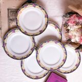 Set of 6 porcelain dessert plates