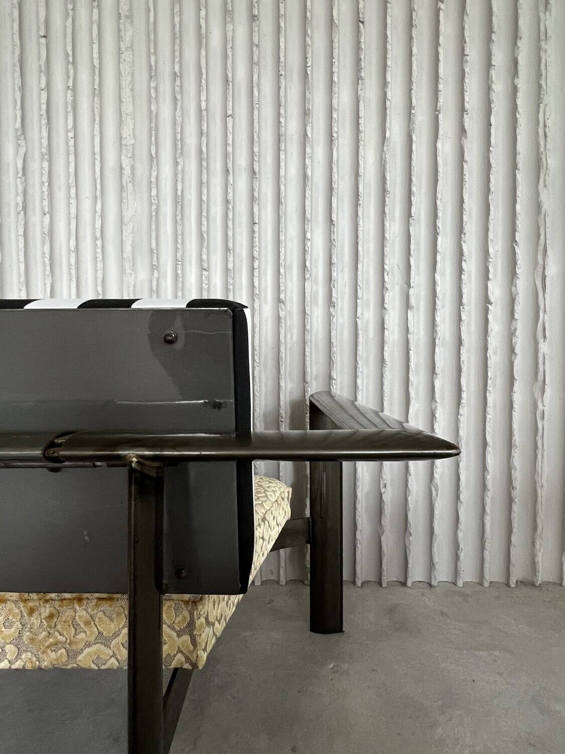 Funky loveseat (newly upholstered)