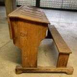 Banc d’école ancien massif