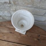 Antique Italian ceramic vase in slip style with rose decoration