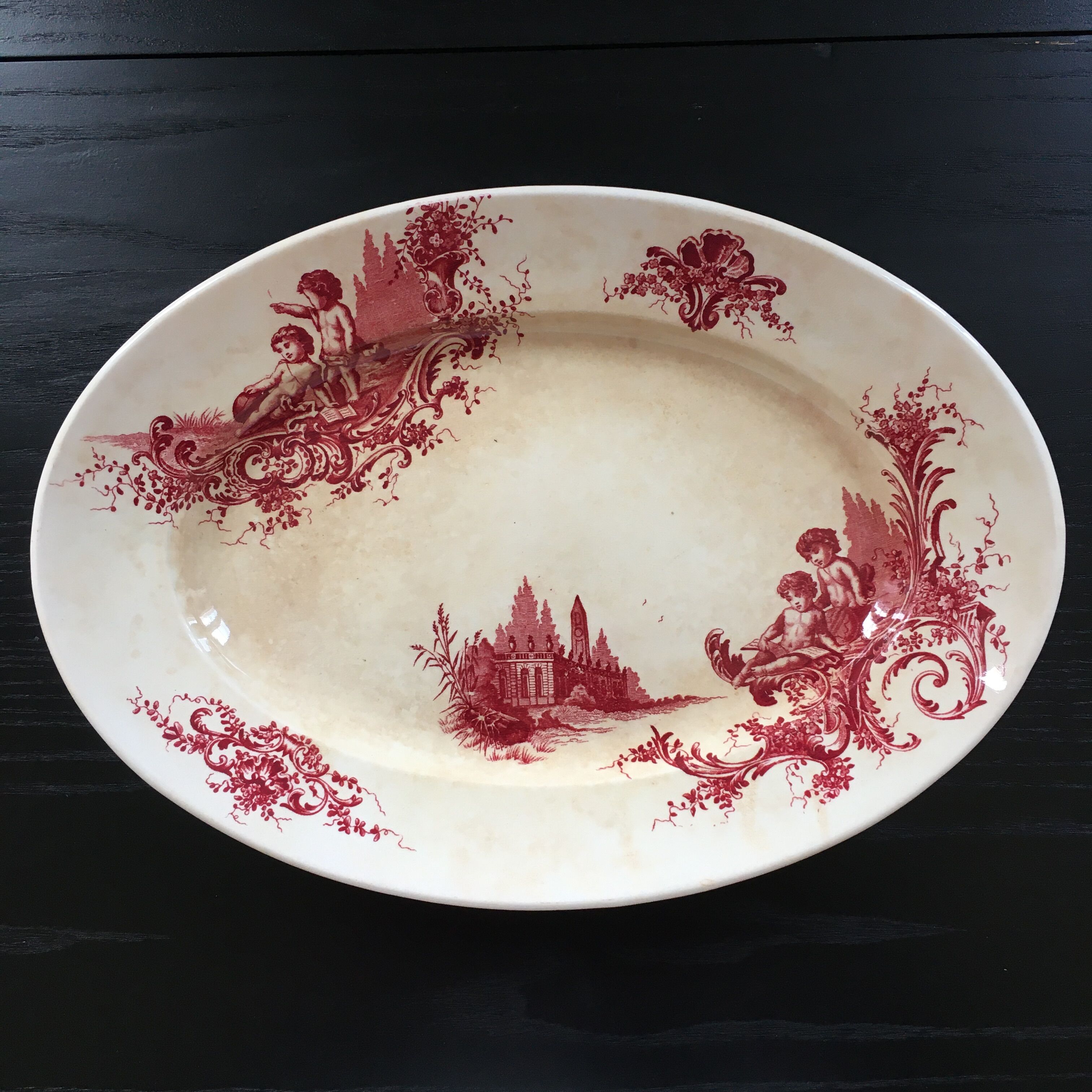Duo oval dishes Terre de fer