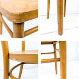 Chaise vintage Frankfurter en bois Mid-Century design rétro classique pour