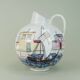 very beautiful mid century VASE by jawe hand-painted decor 'capri' 1950s