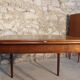Extendable dining table "flip-top"/"wallet" Scandinavian vintage teak by Nils Jonsson for TROEDS