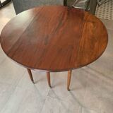 6-foot round mahogany table