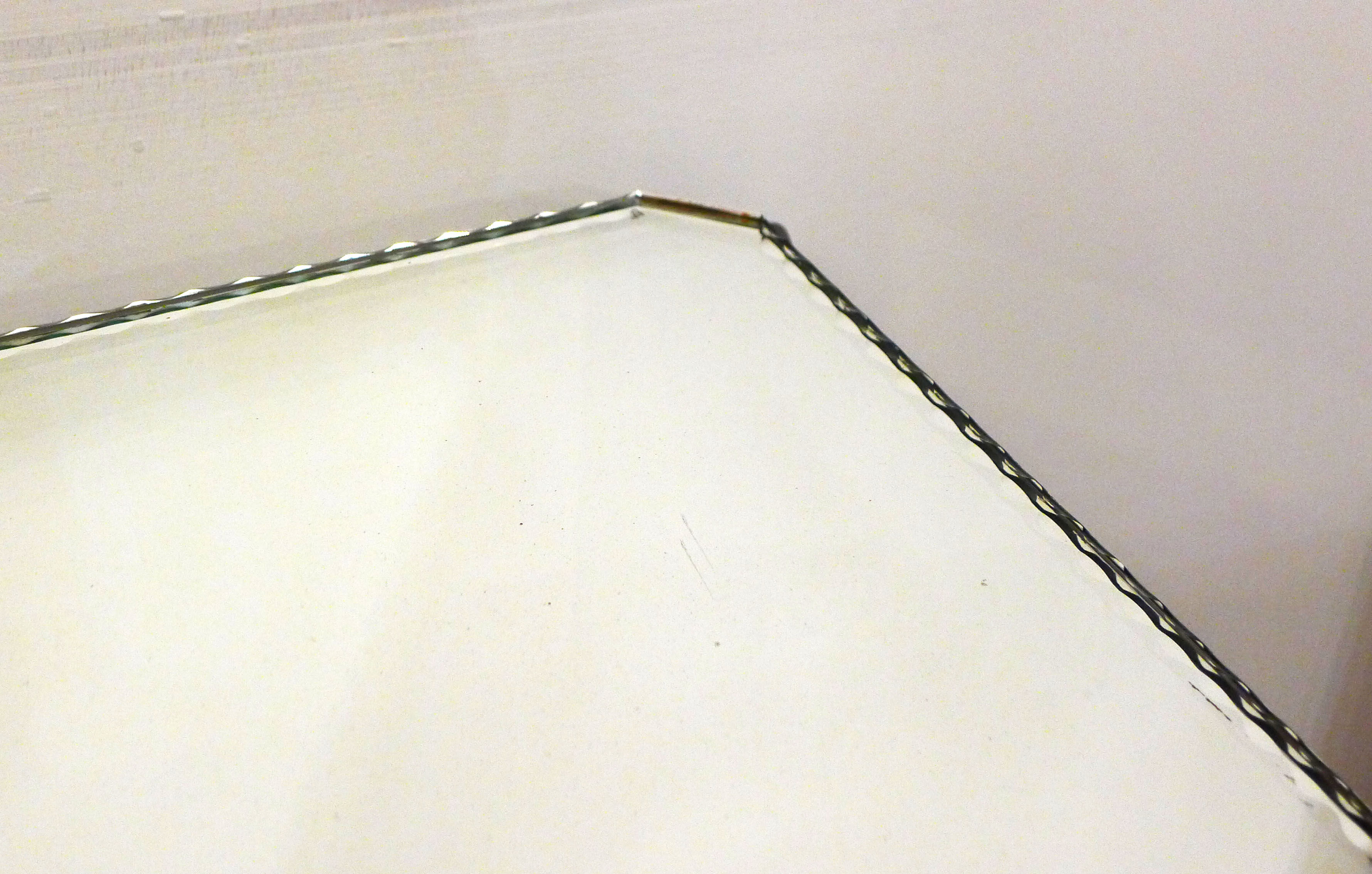 Mirror Art Deco coffee table - curved feet