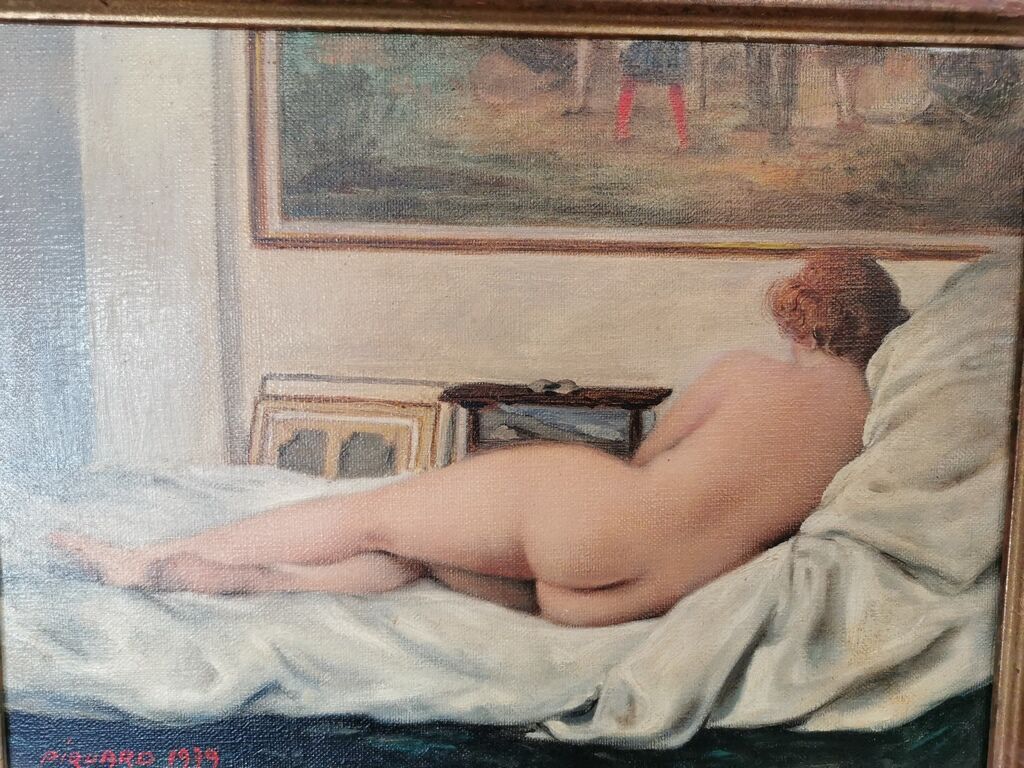 Tableau de nue signé Piquard 1979