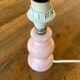 Antique lamp base in rose quartz