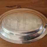 Christofle - Oval serving platter model Crossed Ribbons in silver-plated metal