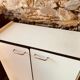 Buffet de cuisine blanc bois et formica