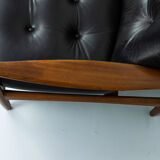 Midcentury leather lounge sofa 1960s