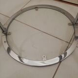 4-tray glass round coffee table