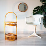 Bottle holder, aperitif display, rattan 1970