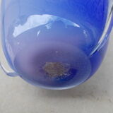 Glassware art vase unsigned handcrafted work