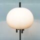 Italian space-style floor lamp from the 1960s with a stone base.