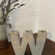 Three-light chandelier in cellular concrete