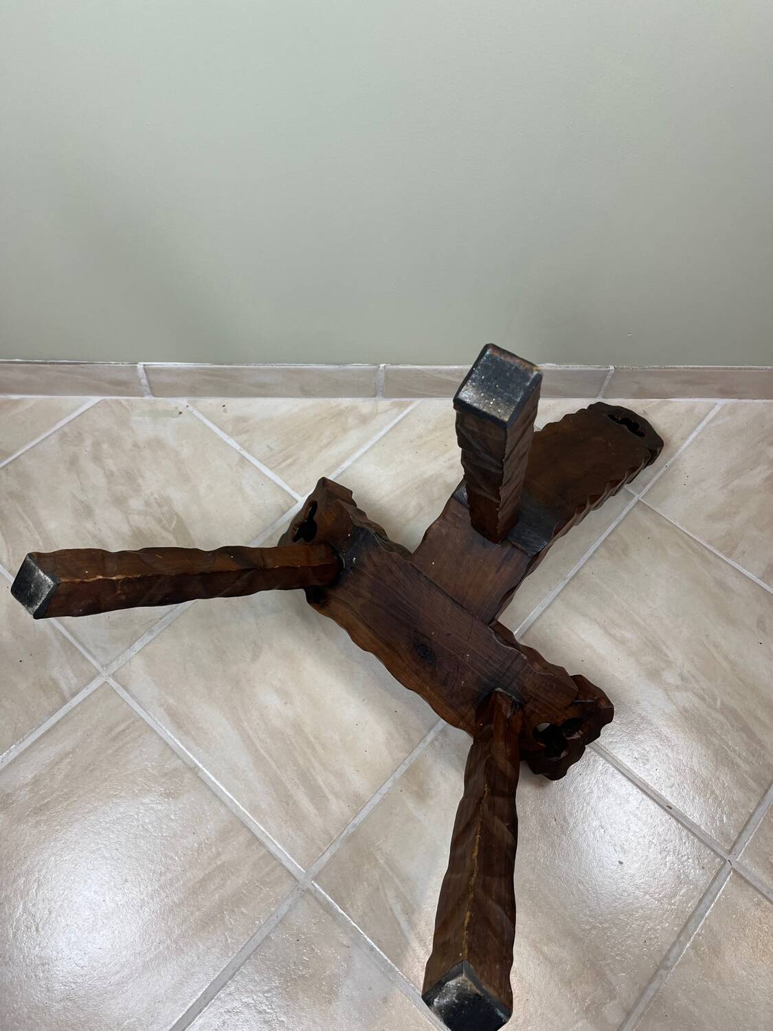 Brutalist tripod stool