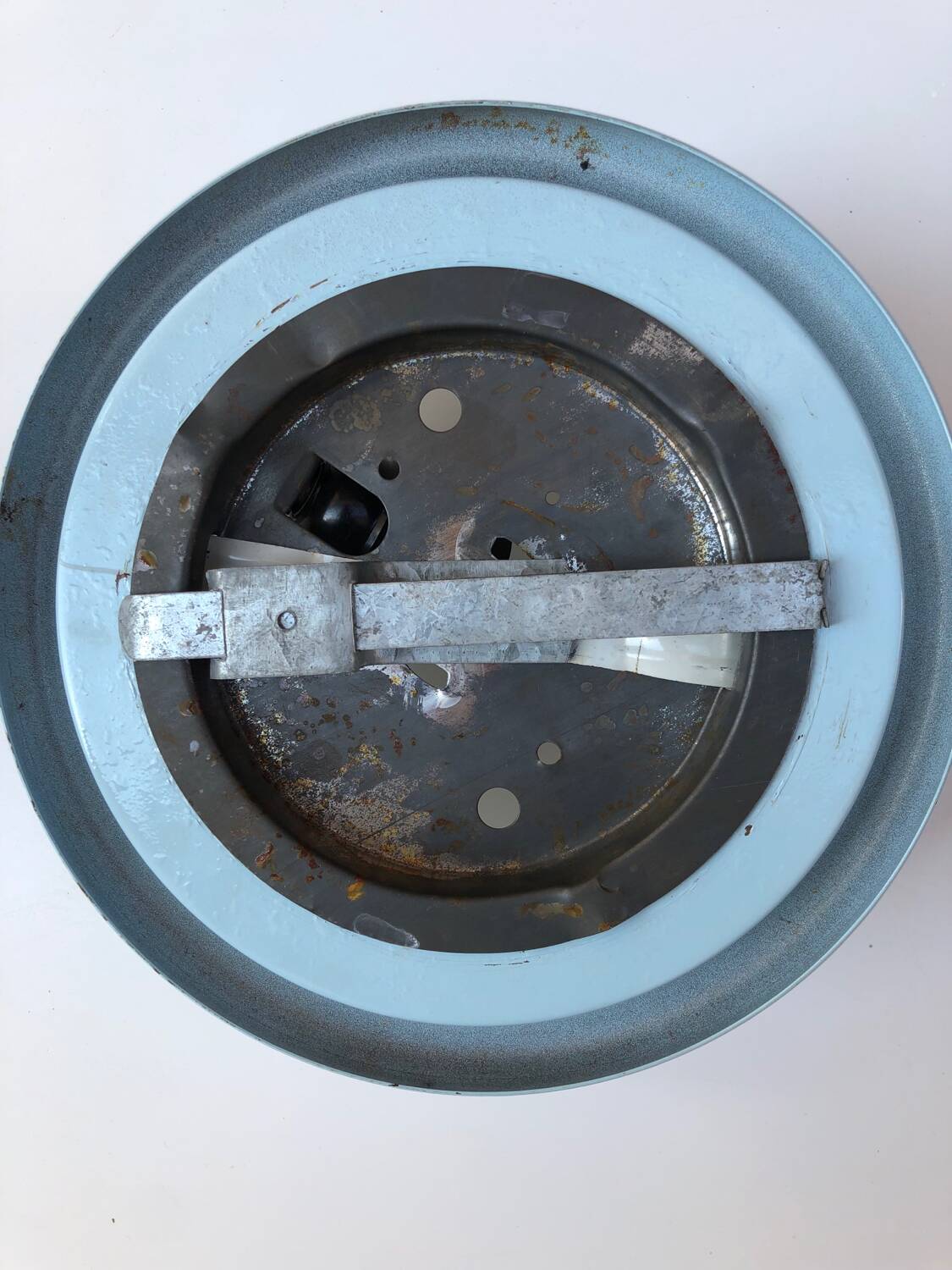 Wall or ceiling light in metal and glass