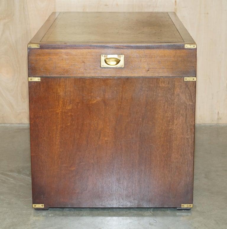 Restored vintage desk Harrods Kennedy military leather