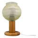 Mid-century Wood & Glass Table Lamp, 1970s