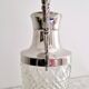 Glass and silver-plated carafe