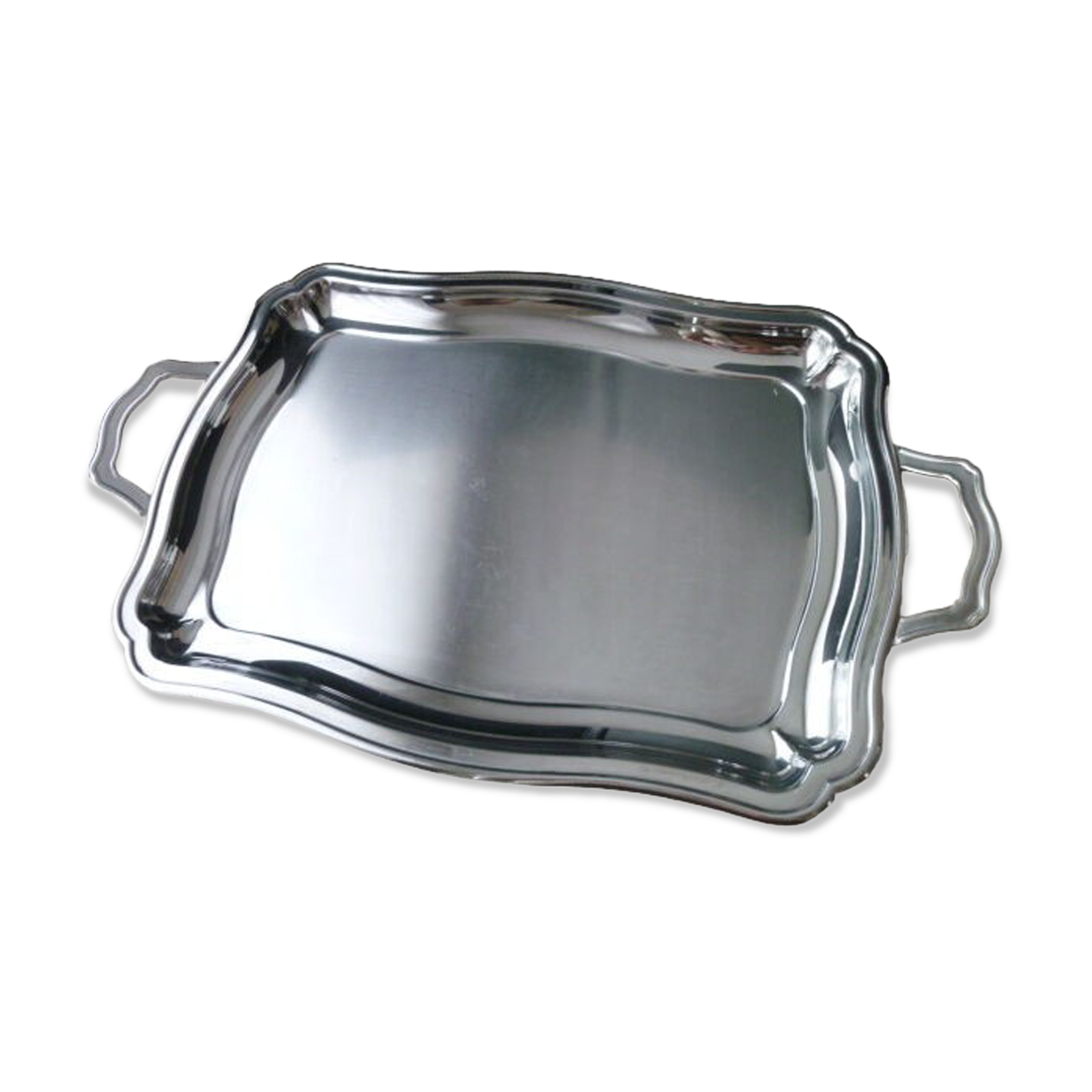 Stainless steel service tray 44.5 x 34 cm