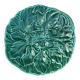 Majolica plate with vine leaves, old Digoin.