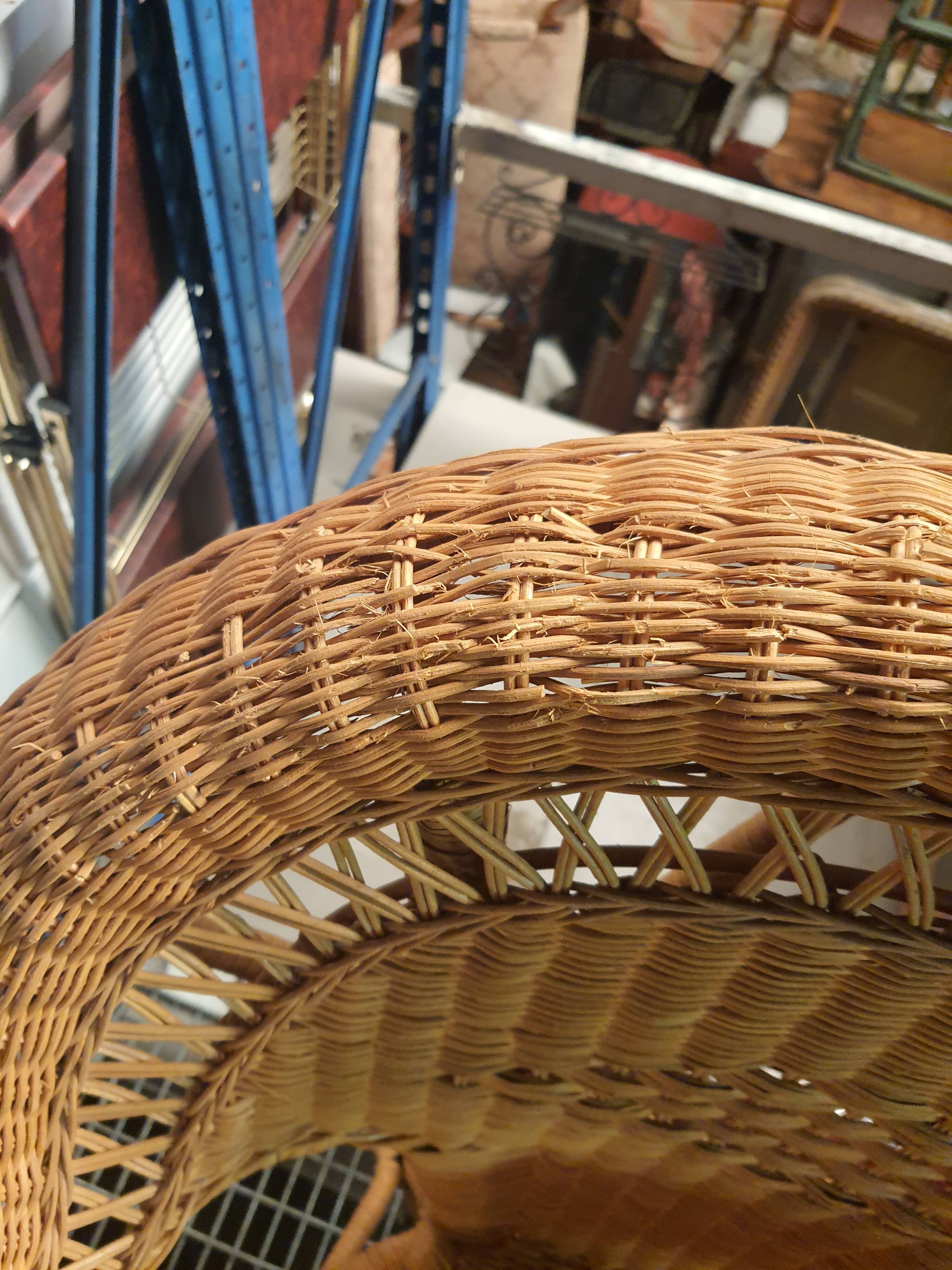 Two-chair wicker set and coffee table