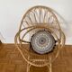 Armchair basket in vintage rattan 60's