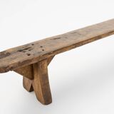 Decorative wooden low bench, France ca. 1850