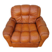 4 fauteuils club en cuir, Italie années 1970, Mid-Century Modern