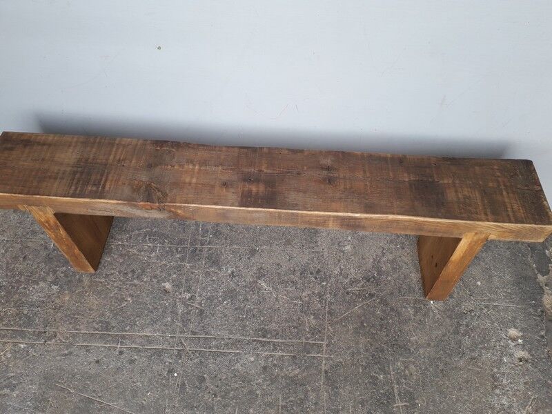 Vintage workshop bench 1960s solid wood