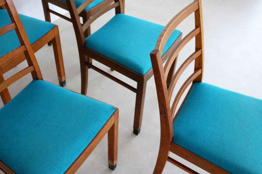Ensemble de 6 chaises à manger danoises 1960