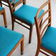 Ensemble de 6 chaises à manger danoises 1960