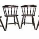 Set de 4 chaises montagnardes en chêne