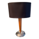 Scandinavian wood and metal lamp chrom from the 70s-80s