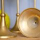 Set of 4 massive brass candlestick vintage