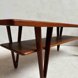 Large vintage Scandinavian teak coffee table by Kurt Østervig - 1950s