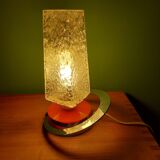 Vintage metal and glass lamp