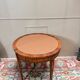 Half-moon game table in marquetry from the Louis XVI period, 18th century.