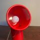 Designer table lamp in red ceramic from the 90s
