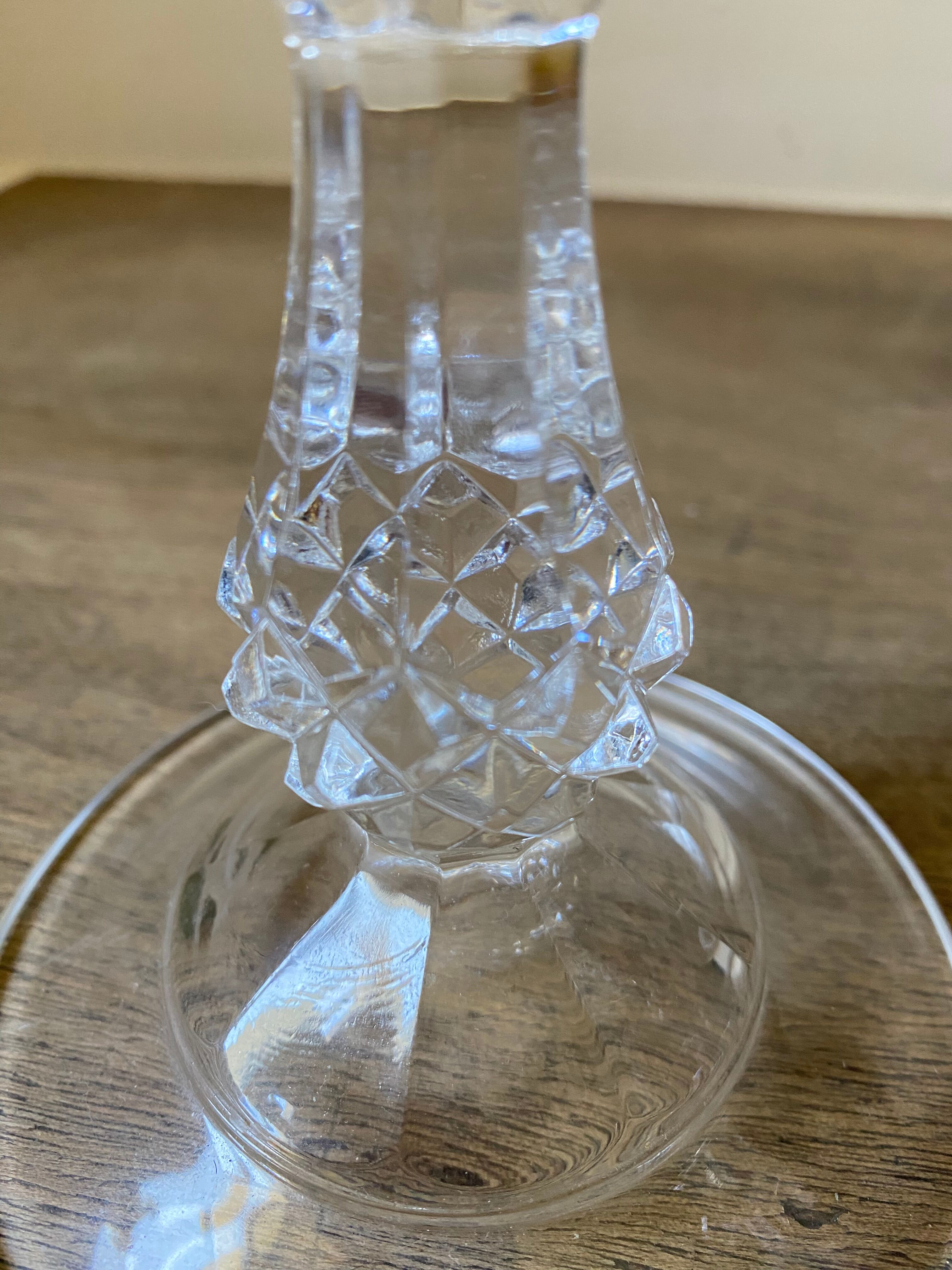Set of two Arques crystal candle holders
