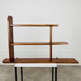 Wall shelf asymmetrical wood vintage 50s
