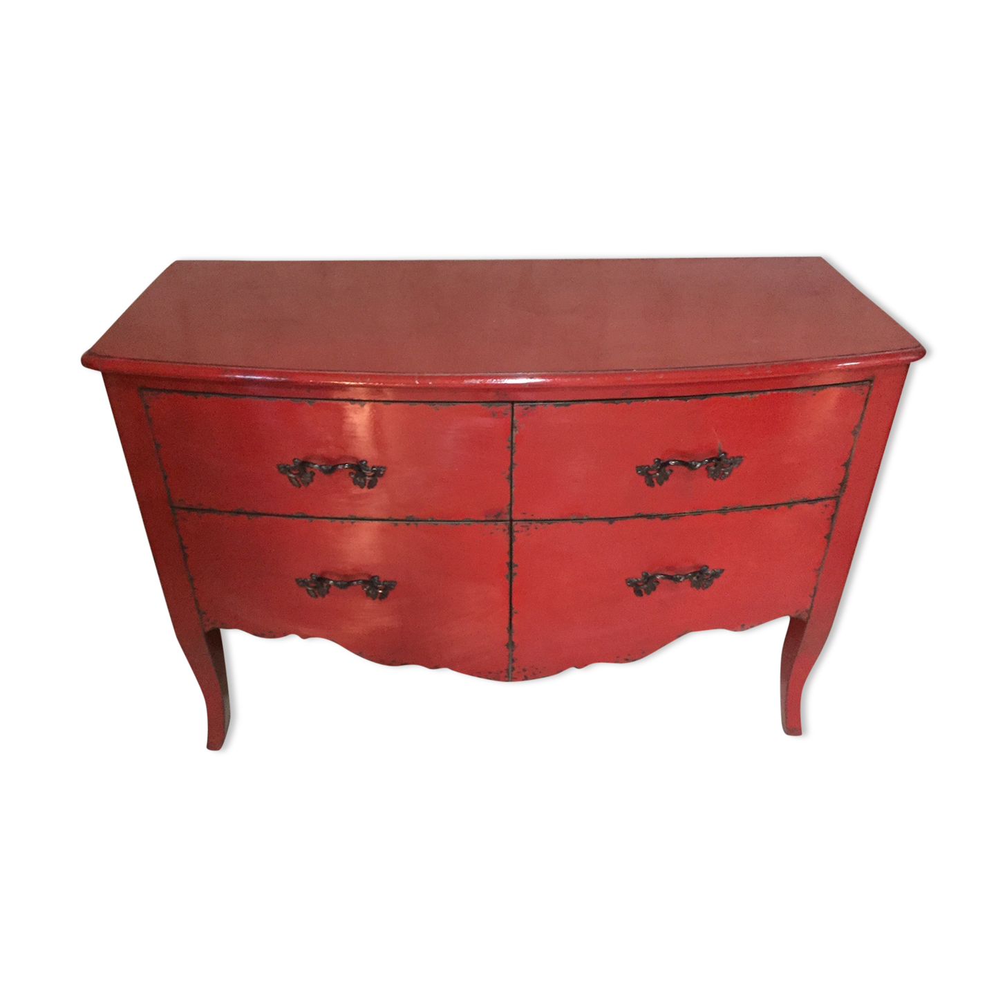 Regency style red dresser