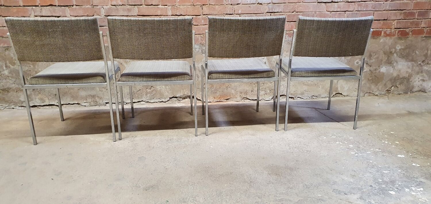 Set of four vintage armchair chairs