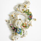 Beautiful hand-painted Mid Century porcelain wall lamp