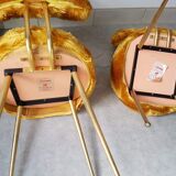 Pair of chairs pelfran mustard synthetic fur