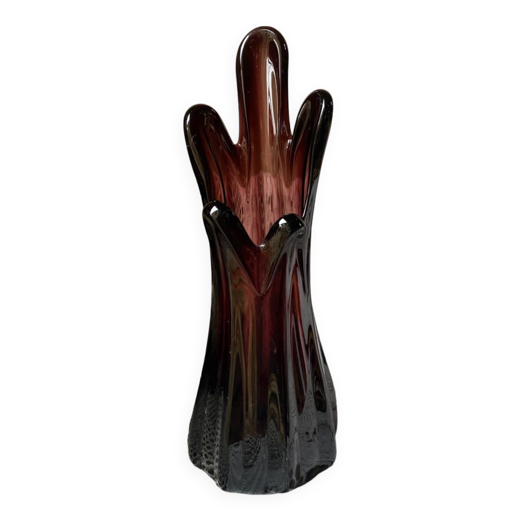 Eggplant glass vase