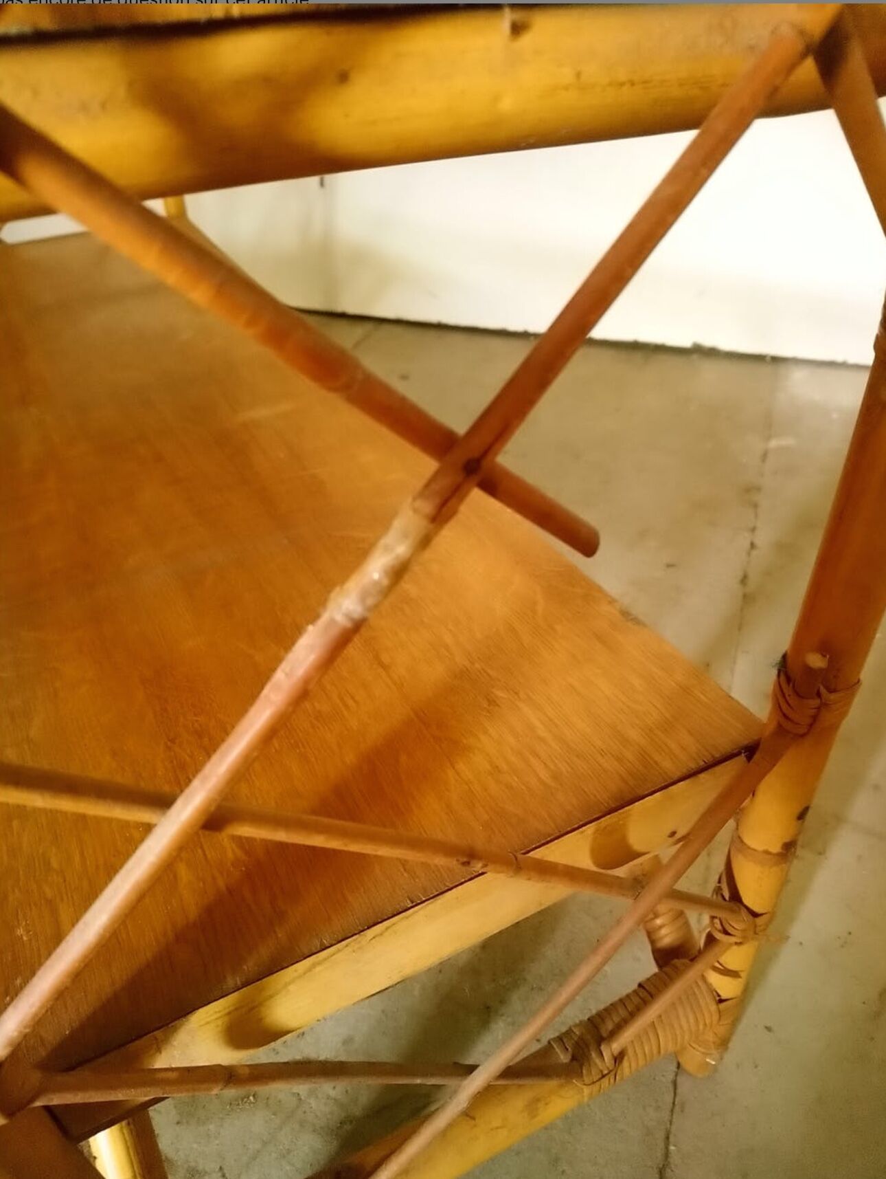 Vintage rattan library