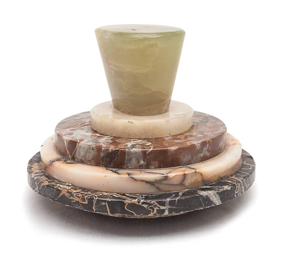 Pair of vintage marble candy dishes